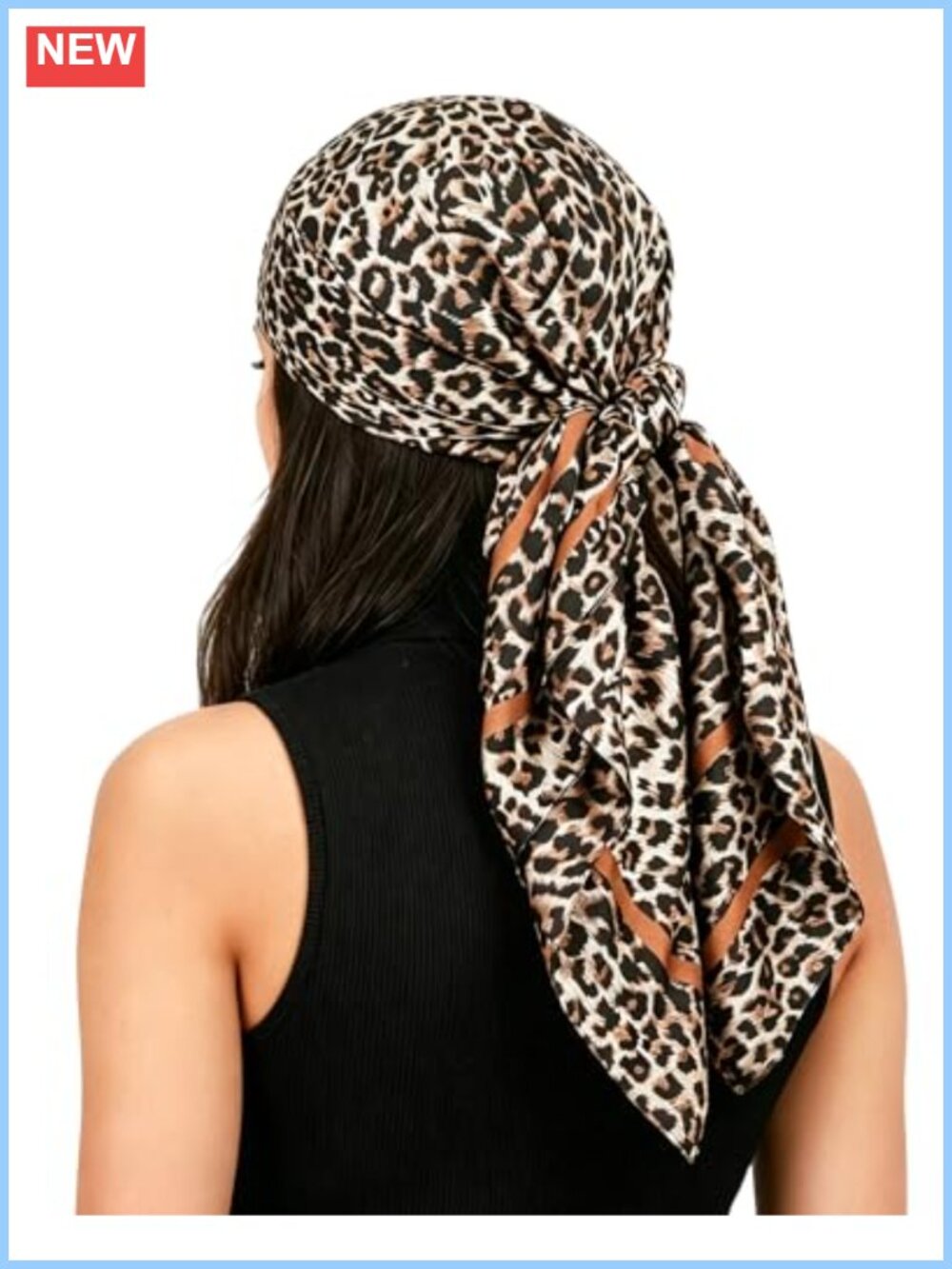 Women's Lightweight Polyester Satin Square Scarf 35 Inch Versatile Head Wrap